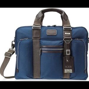 Tumi Alpha Bravo McNair Slim Briefcase - Blue